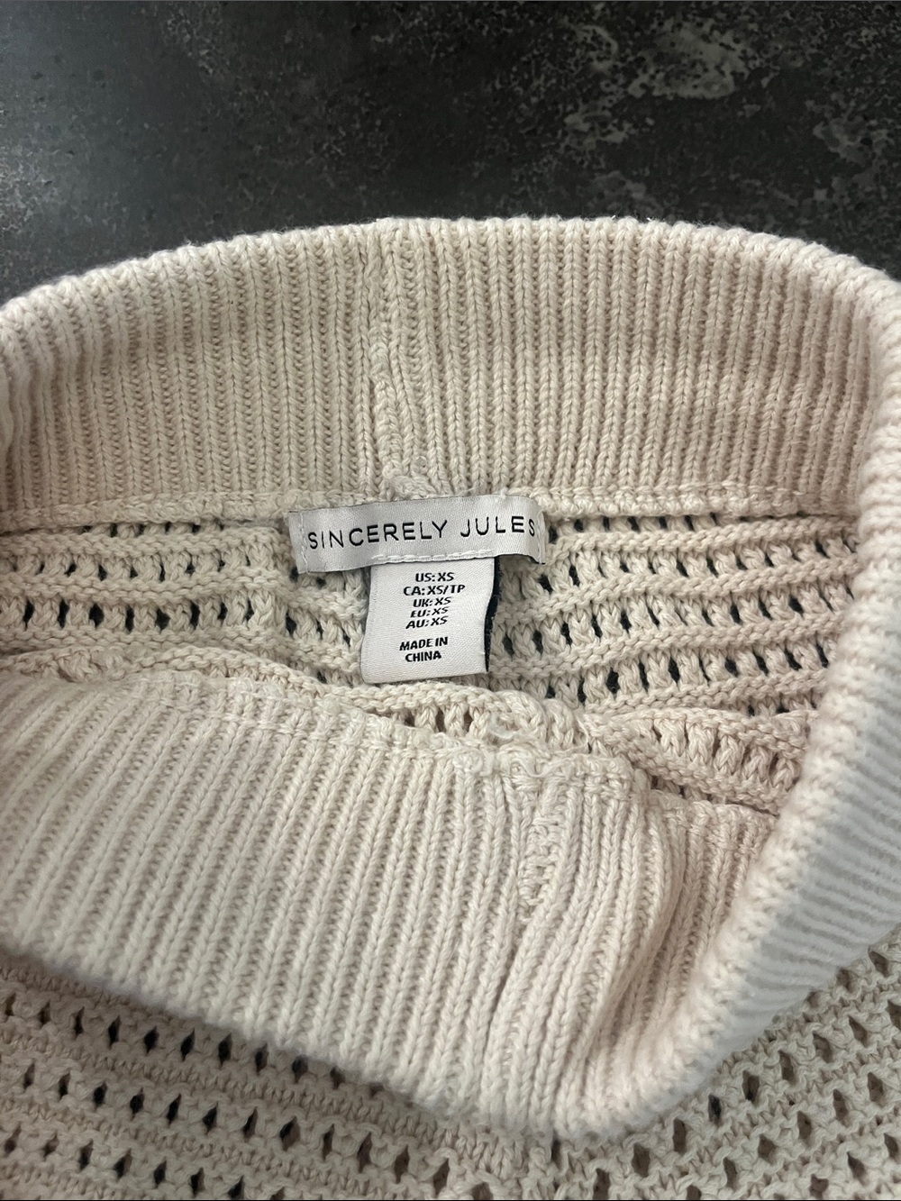 Sincerely Jules Cream Crochet Knit Pants - Picture 2 of 3